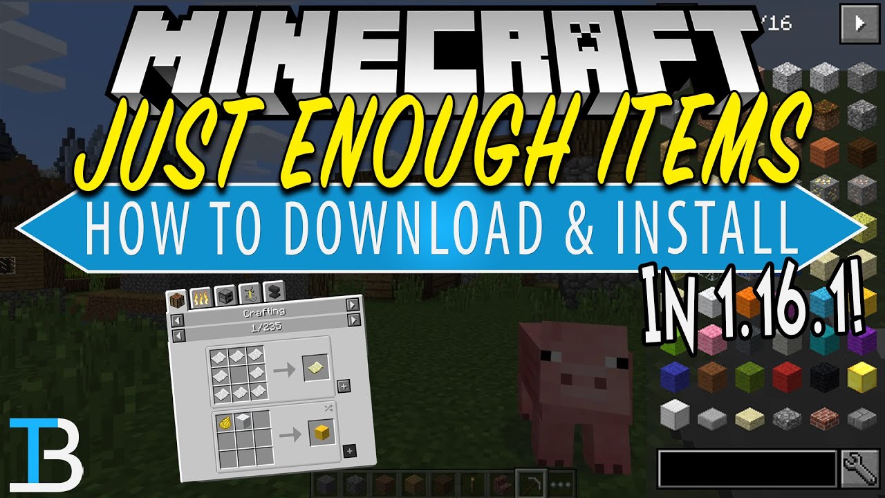 How To Download Install Just Enough Items In Minecraft 1 16 1 Jei Mod 1 16 1 Youtube