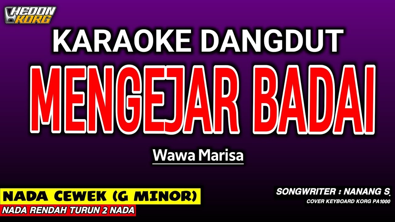 MENGEJAR BADAI KARAOKE DANGDUT - WAWA MARISA