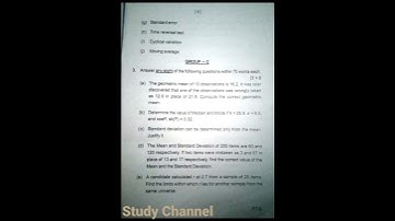 +3 3rd Semester Commerce Question Paper ||GE-A2 (Business statistics) ||DD(Auto) College,Keonjhar ||