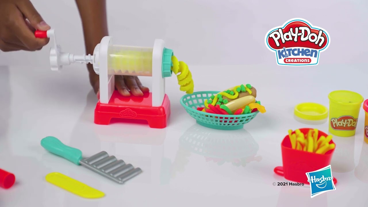 Play-Doh Kitchen - La Machine à Pop Corn - Pâte à modeler - Hasbro - 6  Dosen Play-Doh - 2 Rezeptkarten