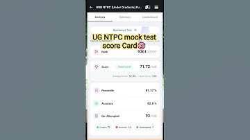 NTPC UG Mock Score #mocktest #rrbntpc #railway #viral #viralshorts #video #motivation #trending