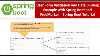 User Form Validation and Data Binding Example with Spring Boot and FreeMarker | Spring Boot Tutorial