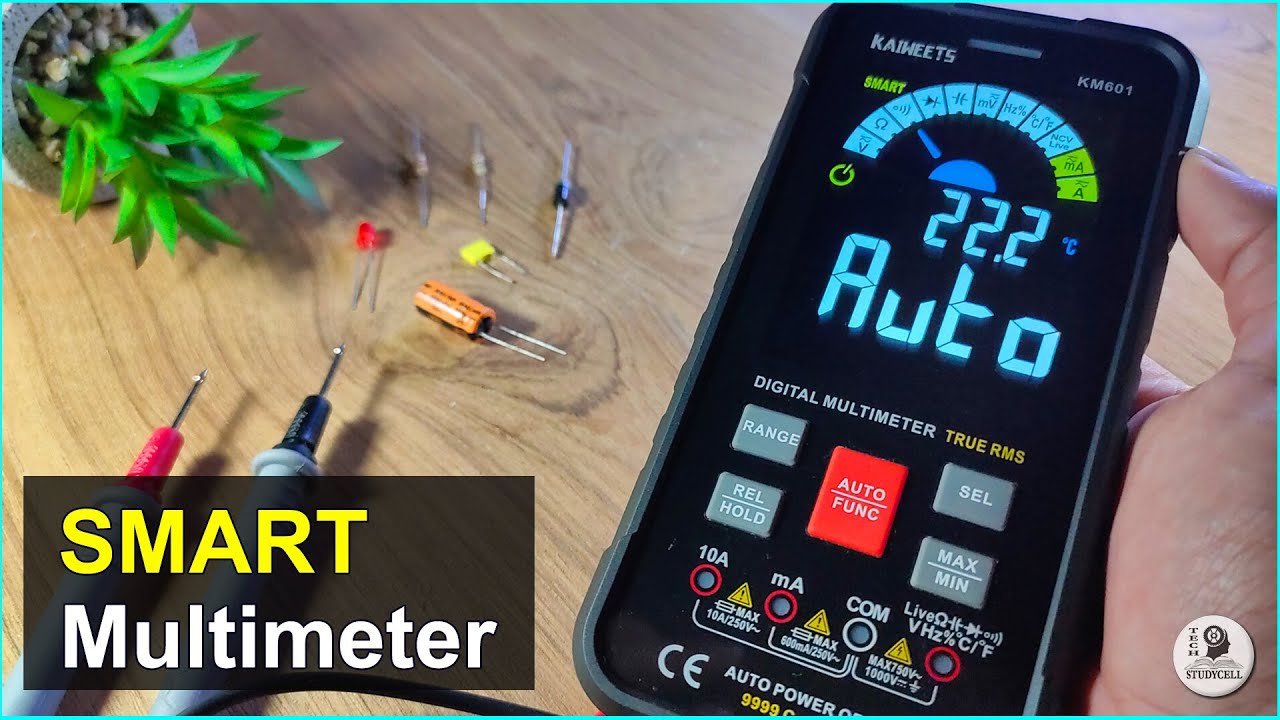 Digital Smart Multimeter use to measure Voltage Current Ohms
