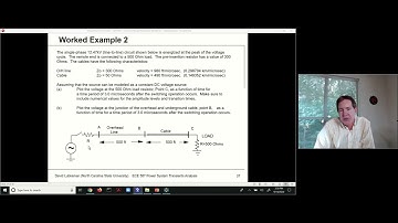 Lecture 10c: Distributed Parameter PSCAD Examples - Power System Transients Fall 2020 - Lubkeman