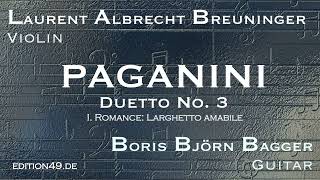 Niccolo Paganini Laurent Albrecht Breuninger violin Boris Björn Bagger guitar Duetto No 3 MS 110