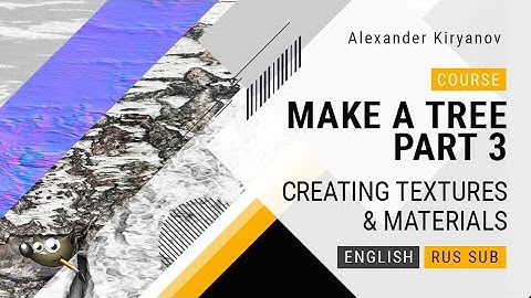 Gimp. Make a tree Part 3. Create textures & materials