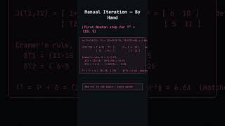 Root Finding - system of nonlinear equations using Newton-Raphson method