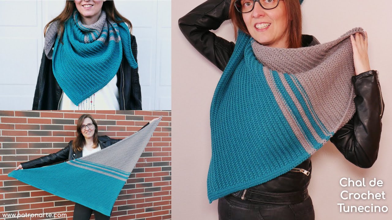 Cómo Tejer un Chal de Crochet Tunecino Paso a Paso | Tutorial Crochet Tunecino