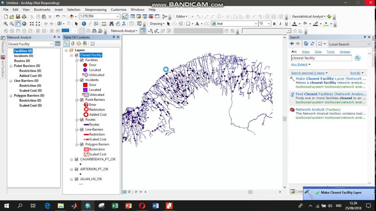 Cara Membuat Closest Facility Layer pada ArcGIS Desktop 10.6.1 - YouTube