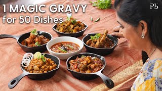 Magic Gravy I 1 Gravy For 50 Dishes I All Purpose Gravy I 1 मसल स बनए 50 डश I Pankaj Bhadouria