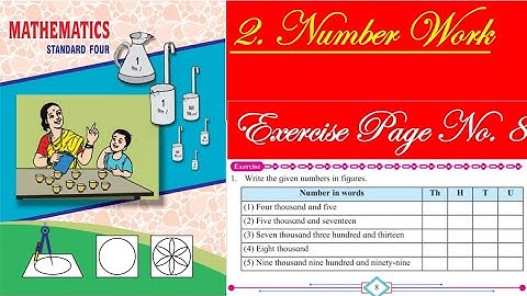 Number Work (Std.4th Maths Exercise Page No.8)