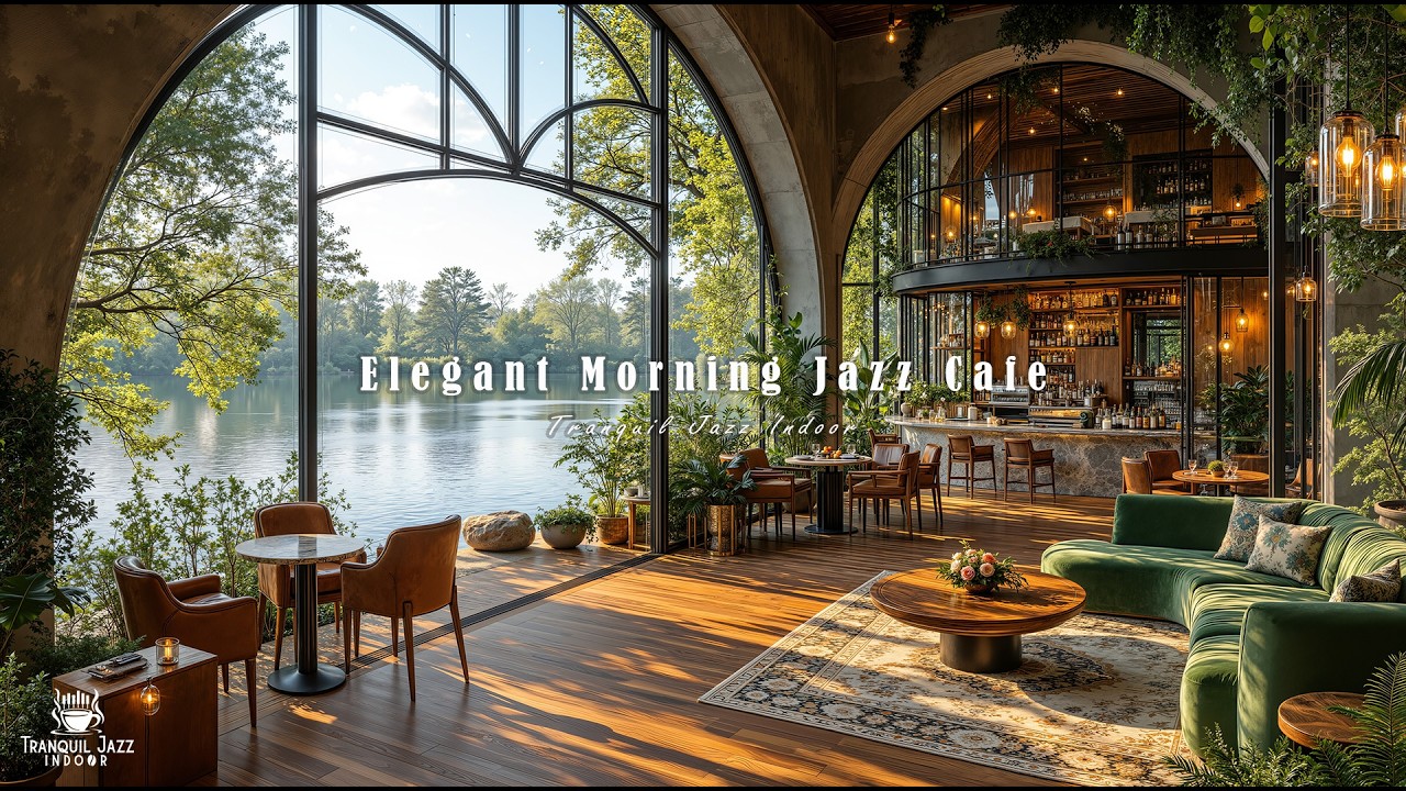 Elegant Morning Jazz Cafe for Positive Mood | Calm Jazz Music with Natural Therapy for Work, Study