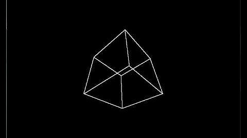 Rotating 3D Wireframe Cube with Python