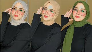 اسهل وأحدث لفات طرح مناسبه للنظارات| ثابته وعمليه 🧕🏼✨