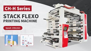 8 color stack flexo printing machine