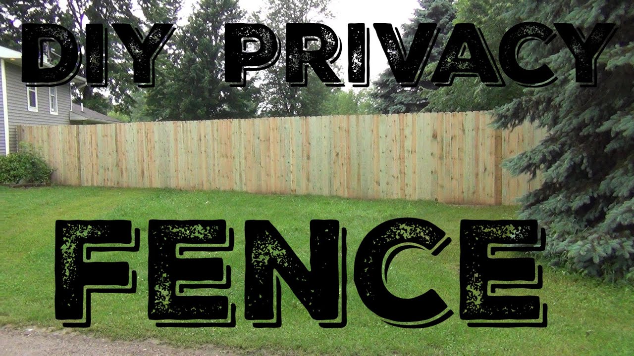 How To Build A 6' Wooden Privacy Fence - Youtube
