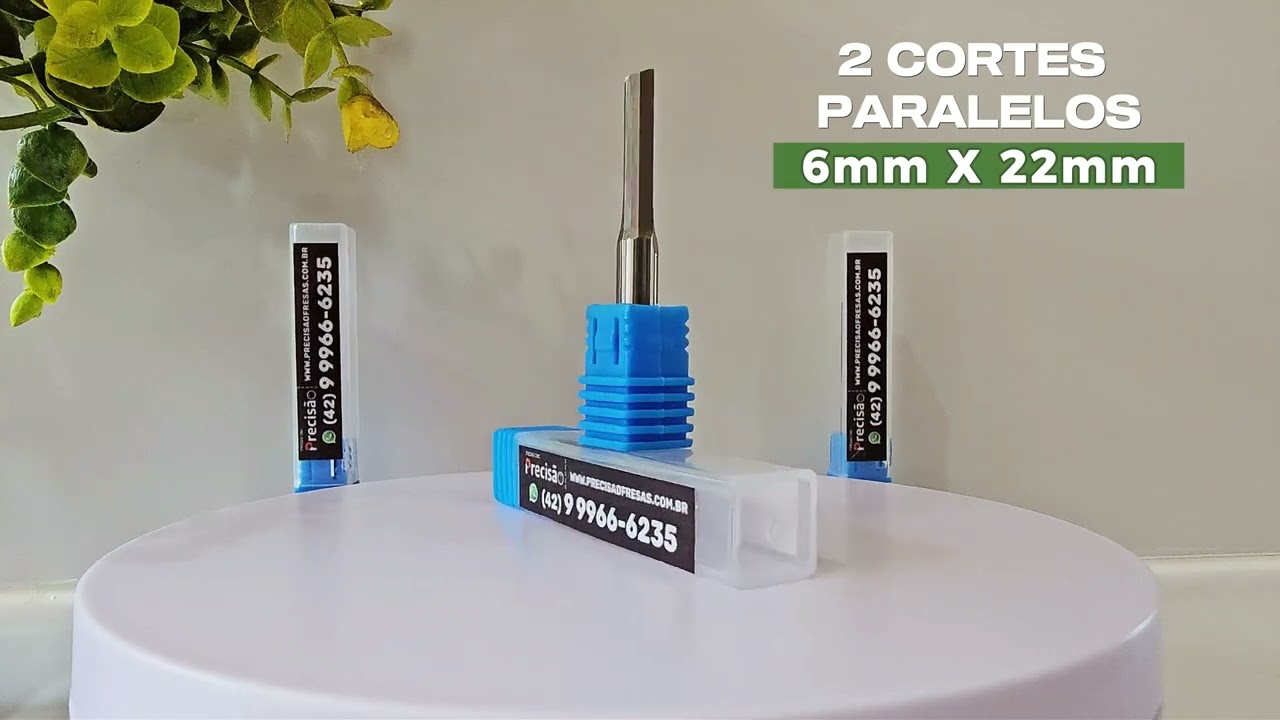 Fresa 2 Cortes Paralelos 6MM para ACM, Madeira e MDF | Precisão Fresas