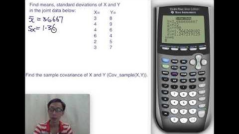 Two-Variable Descriptive Statistics With Explicit Data Using TI-84