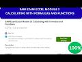 SAM Exam Excel Module 3 Calculating with formulas and functions #samexam #excelmodule3