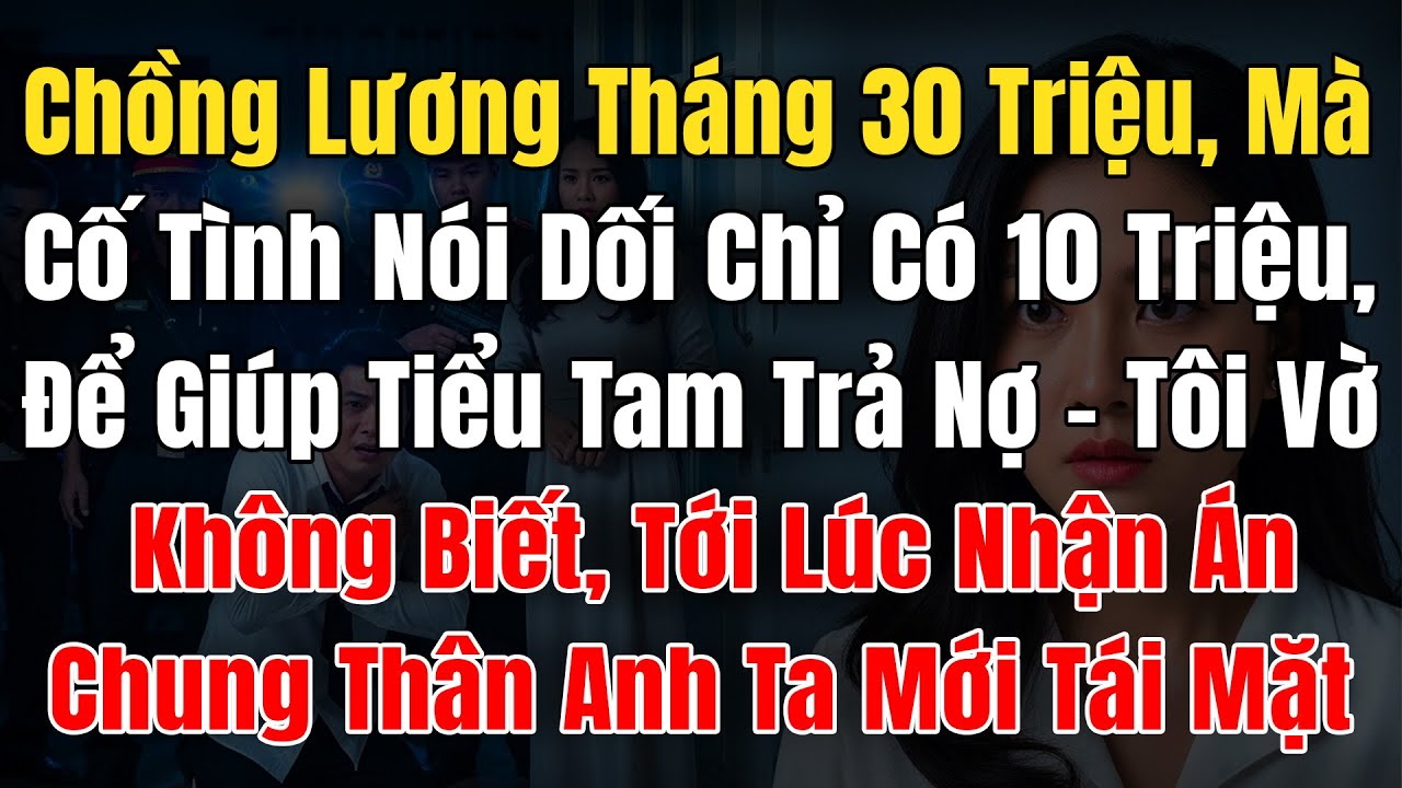 Chồng Lương Tháng 30Tr, Cố Tình Nói Dối Chỉ Có 10Tr Để Giúp Tiểu Tam Trả Nợ, Tôi Vờ Ko Biết Tới Lúc