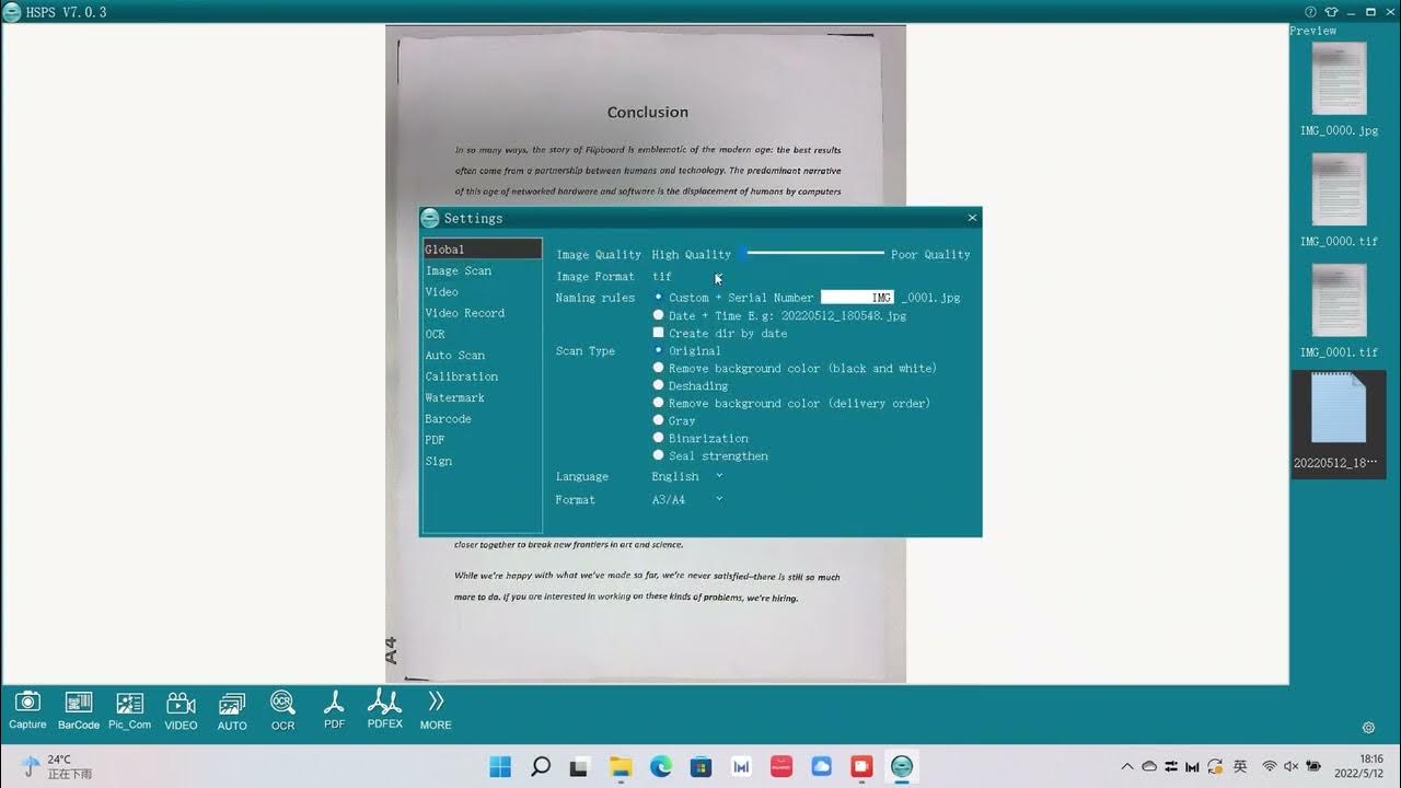 Eloam Camera Scanner Change Document Format YouTube