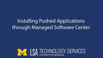 Installing Pushed Applications through Managed Software Center (Mac)
