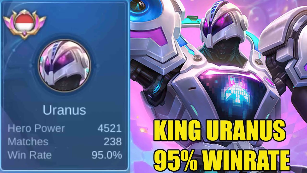 KING URANUS 95% winrate dipukulin 5 top global ga mati2 terlalu gila ini hero