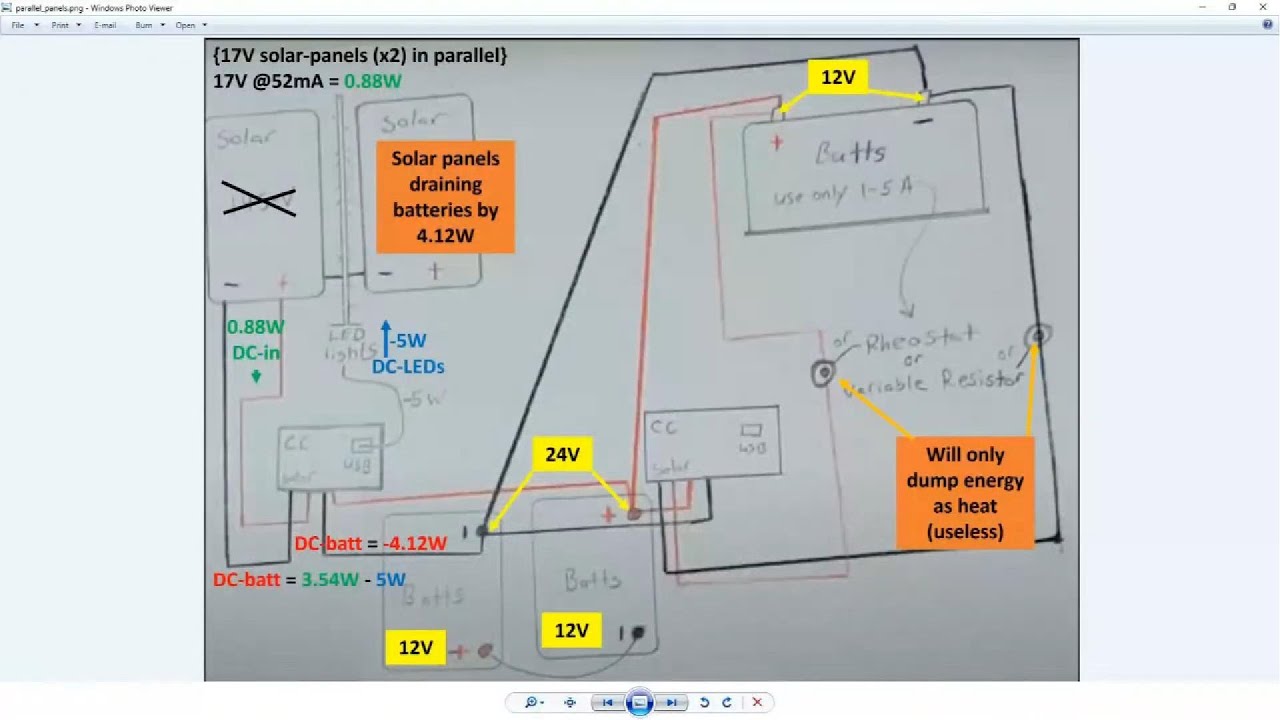 Breaking Down of Lloyd Stovall's Solar Panels at Night Schematics