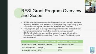 Resilient Food Systems Infrastructure Program (RFSI)