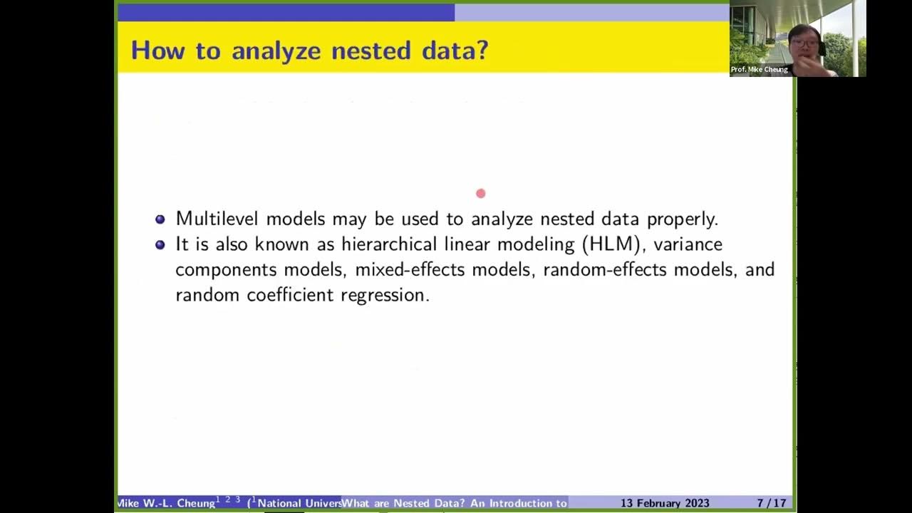 What are Nested Data? An Introduction to Multilevel Modeling - YouTube