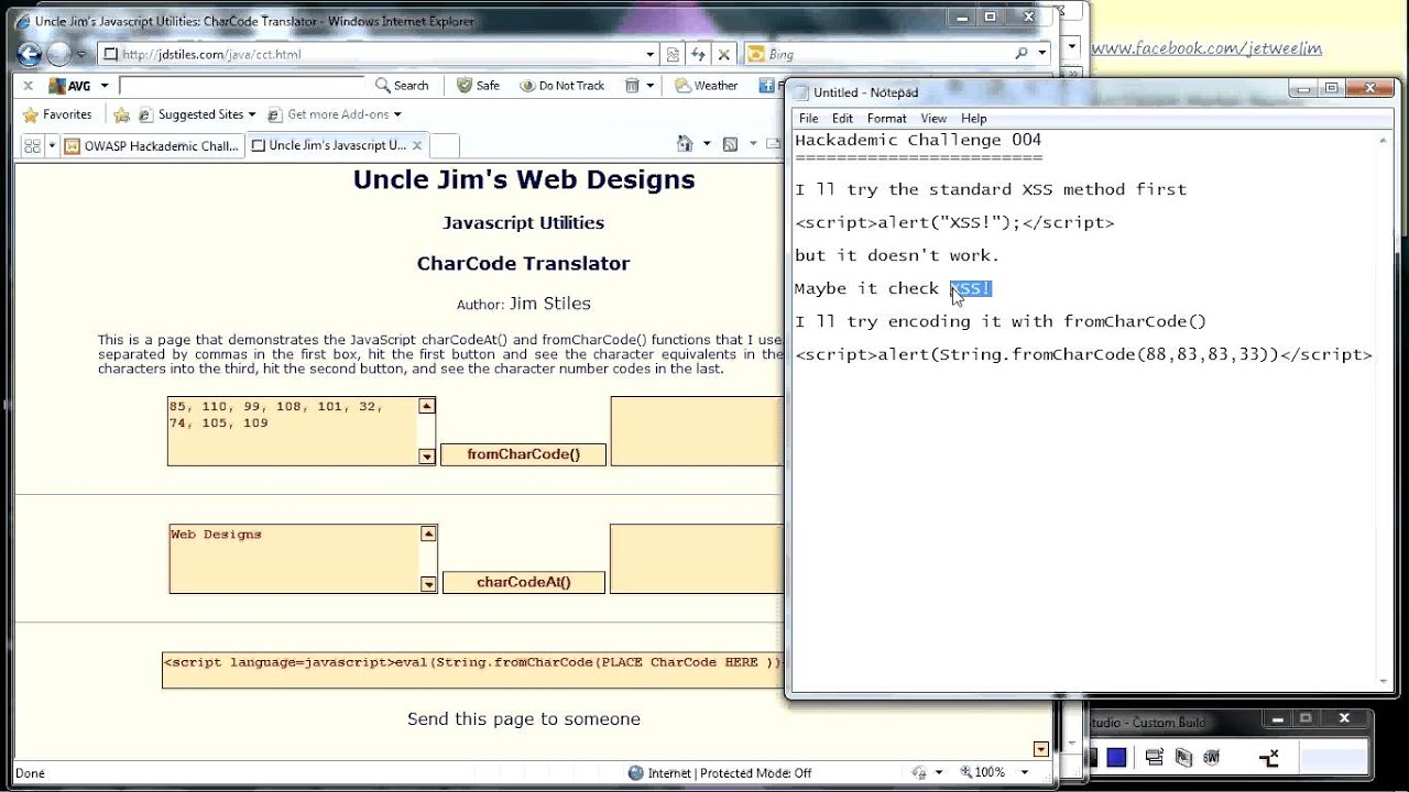 Hackademic Challenges 004 - XSS (Cross Site Scripting) & fromcharcode function - YouTube