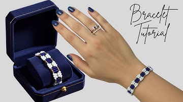 Beaded bracelet tutorial. DIY jewelry with beads