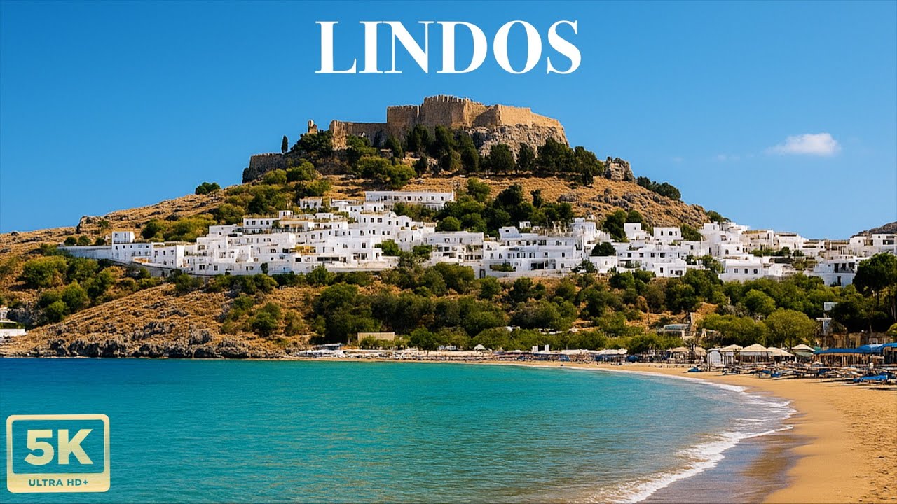 LINDOS - Rhodes Greece - 5k walking tour 