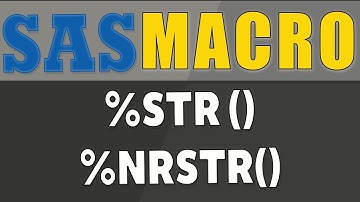 SAS MACRO interview questions 4 | SAS Advanced Training | %STR | %NRSTR