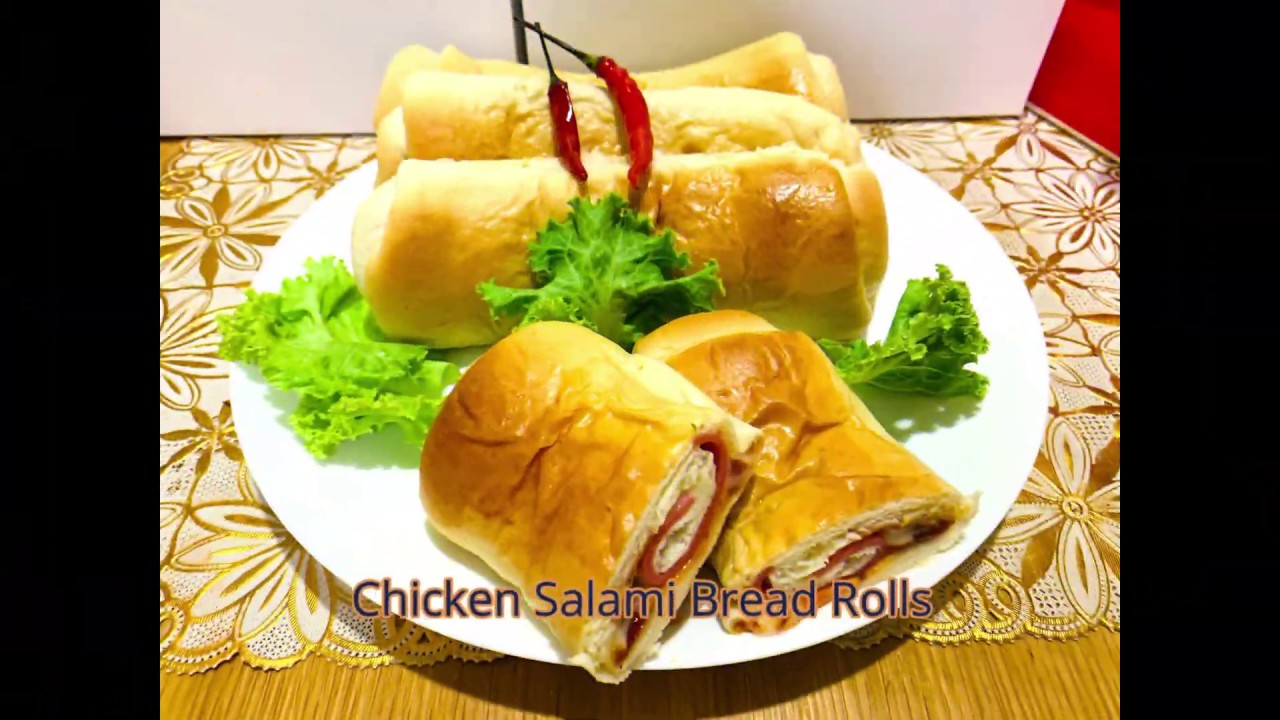 Chicken Salami Bread Roll YouTube
