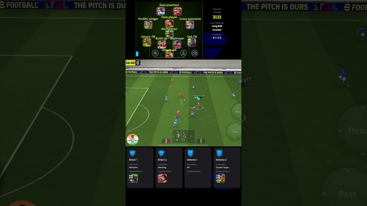 Best 4-1-3-2 Long Ball Counter formation! 