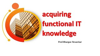 acquiring functional IT knowledge for teachers
