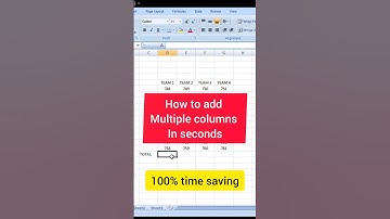 how to add multiple columns in excel #excel #exceltutorial