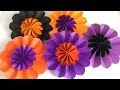 【ペーパーフラワー】折り紙で作るハロウィンの飾り  【Paper Flower】 Halloween decoration