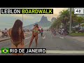 Leblon Beach Boardwalk (on Sunday) 🇧🇷 Rio de Janeiro, Brazil |【4K】2021