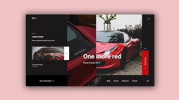 Web Design Speed Art #28 - Ferrari Events Website [Adobe XD]