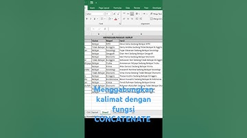 Cara Menggunakan Rumus Concatenate Excel untuk Menggabungkan Kalimat  #tutorialexcel #exceltips