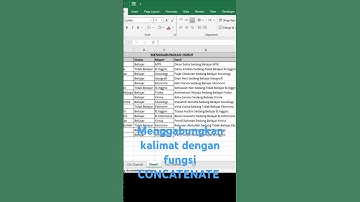 Cara Menggunakan Rumus Concatenate Excel untuk Menggabungkan Kalimat  #tutorialexcel #exceltips