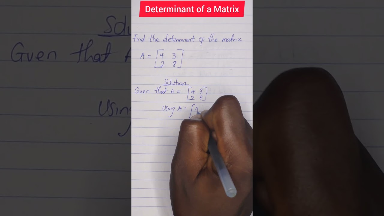 The determinant of a matrix #determinants #matrix #maths #shorts