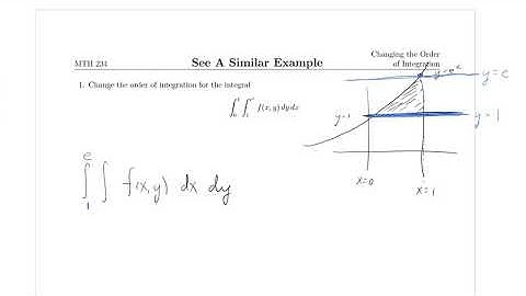 Changing the Order of Integration Double Integrals