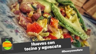 ¿Cómo hacer unos huevos con tocino y aguacate para un rico desayuno estilo dieta cetogénica?