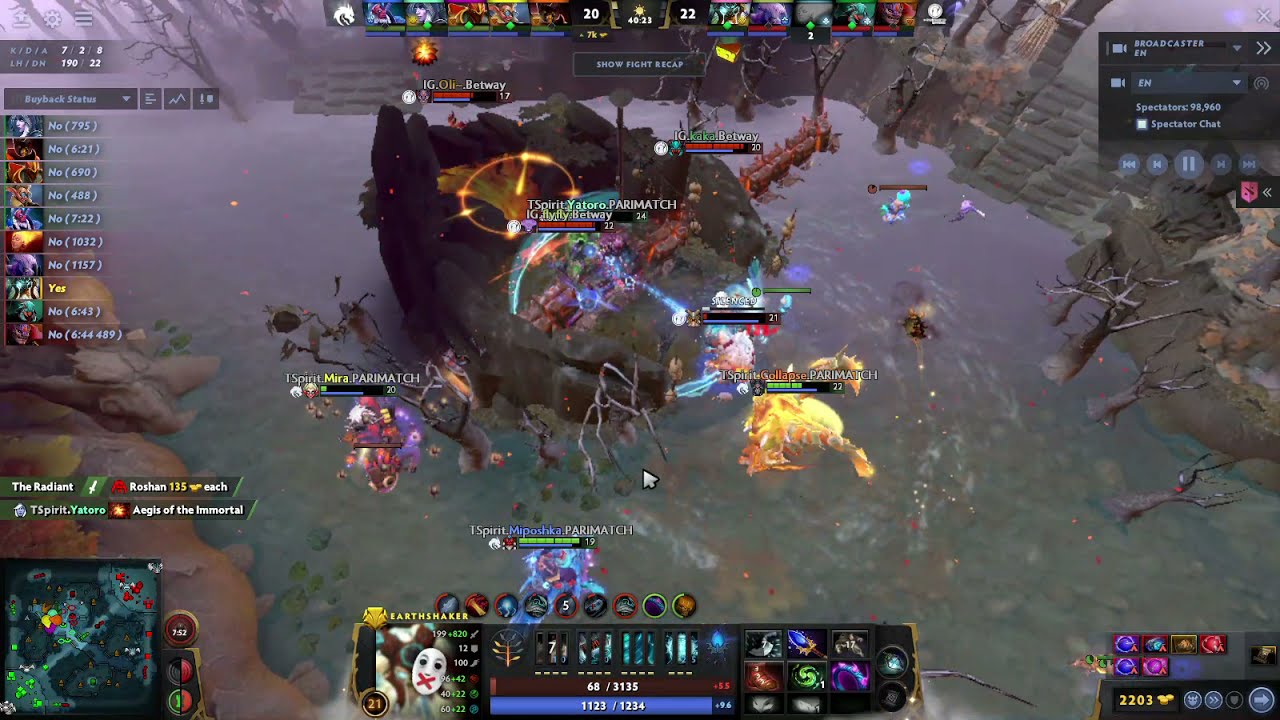 TI10 Moments - Team Spirit vs IG (1/3) (flyfly 2x Chrono!) 一起打若山