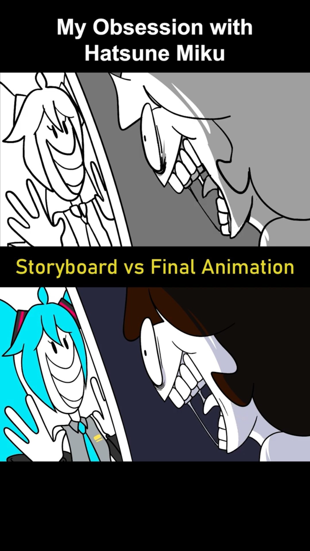 Storyboard vs Animation: Hatsune Miku (shot 10)