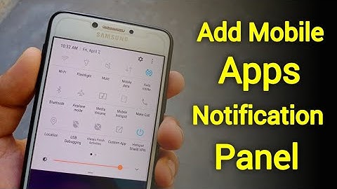 How To Add Apps In Notification Bar || Notification Panel  Main Apps Kaisey Add Kare
