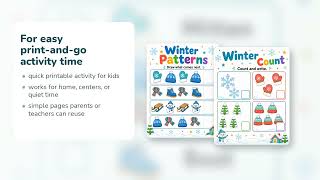 Winter Wonder Activity Pages Winter Activity Sheets Printable PDF Etsy 01
